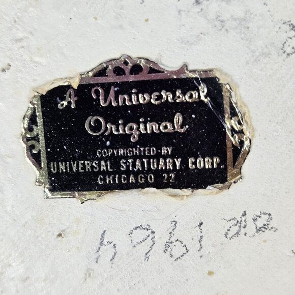 Vintage Universal Statuary Co 1958 Set of 2 Chalkware Floral Wall Hangings - Picture 14 of 16